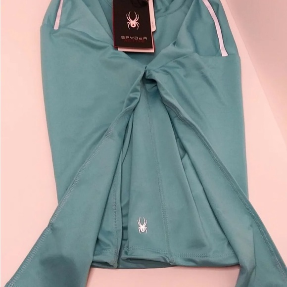 Spyder Active Blue Top Reflective Trim Drawstring S (tags removed) - Picture 2 of 8